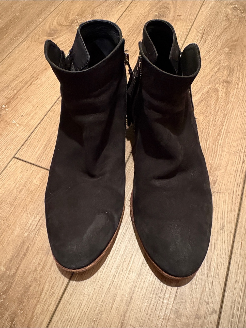 Sam Edelman Women’s Black Suede Ankle Boots - Classic Zip Side Bootie